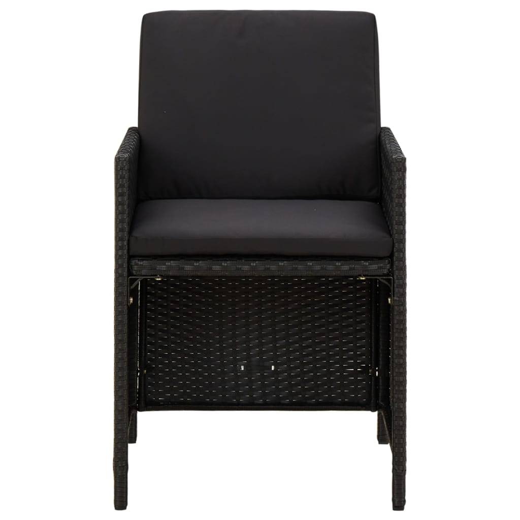 ComfortXL - Lot de 4 Fauteuils de Salon de Jardin en Résine Tressée avec Coussins Noirs Inclus – ComfortXL Outdoor Living - Image 3