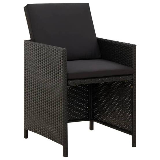 ComfortXL - Lot de 4 Fauteuils de Salon de Jardin en Résine Tressée avec Coussins Noirs Inclus – ComfortXL Outdoor Living - Image 2