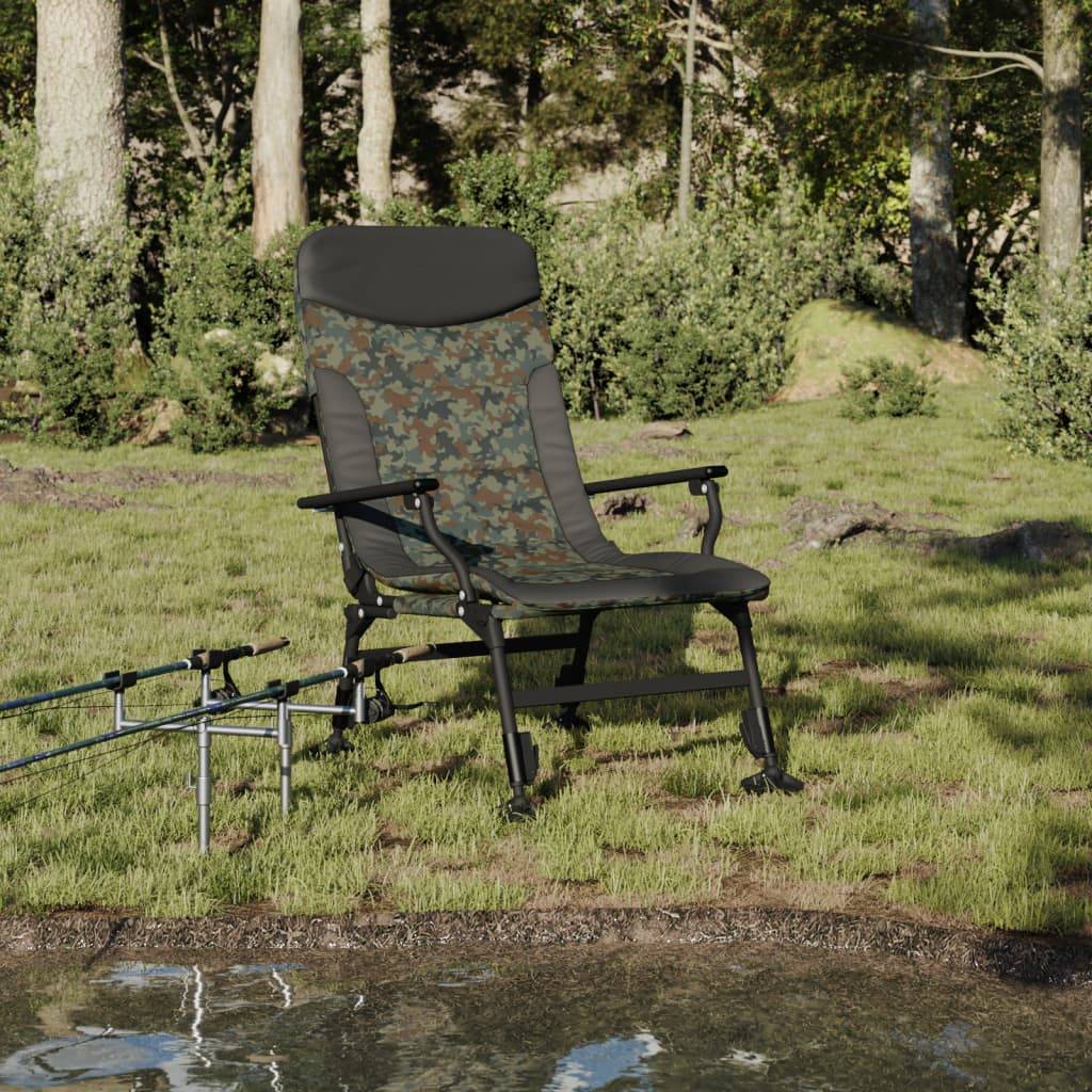 Chaise de pêche acier et tissu camouflage 75 x 58 x 104 cm - PANGIVO - Image 1