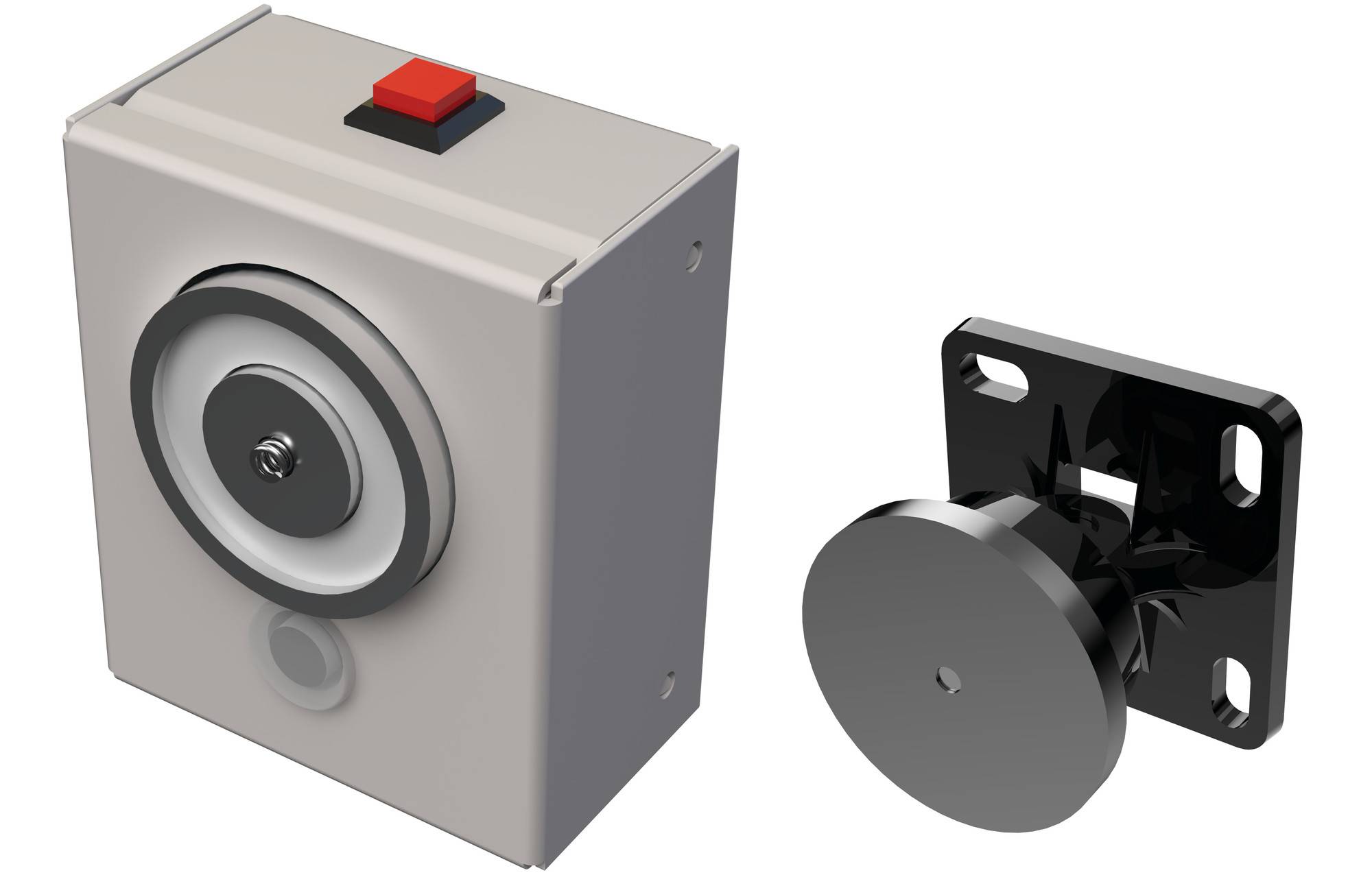 Ventouse de maintien de porte ouverte murale en applique bi-tension 24/48V - SEWOSY - VMPO242/484M