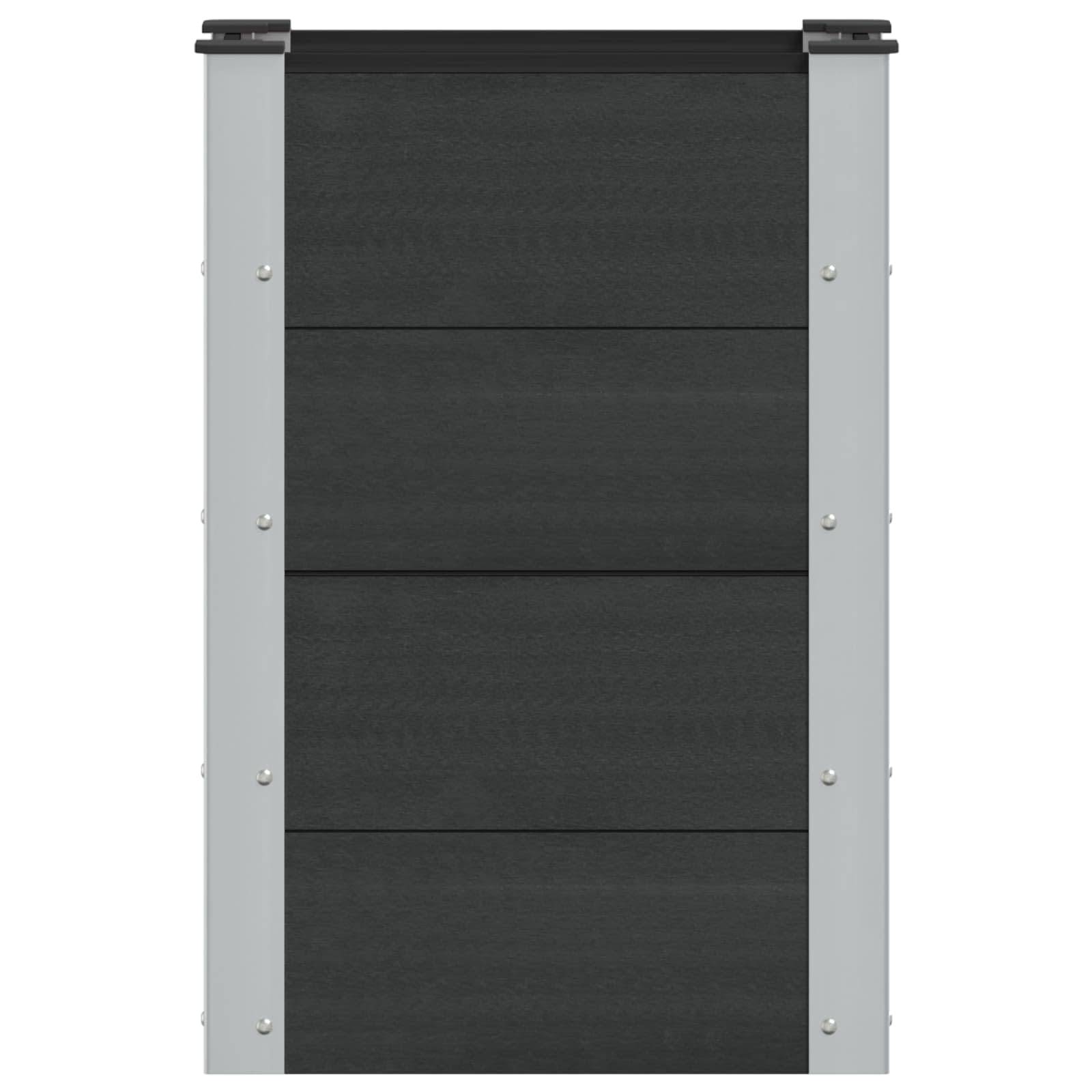 Vidaxl - Jardinière surélevée-Lit surélevé de jardin Noir 50 x 30 x 72 cm WPC et Aluminium - Image 3