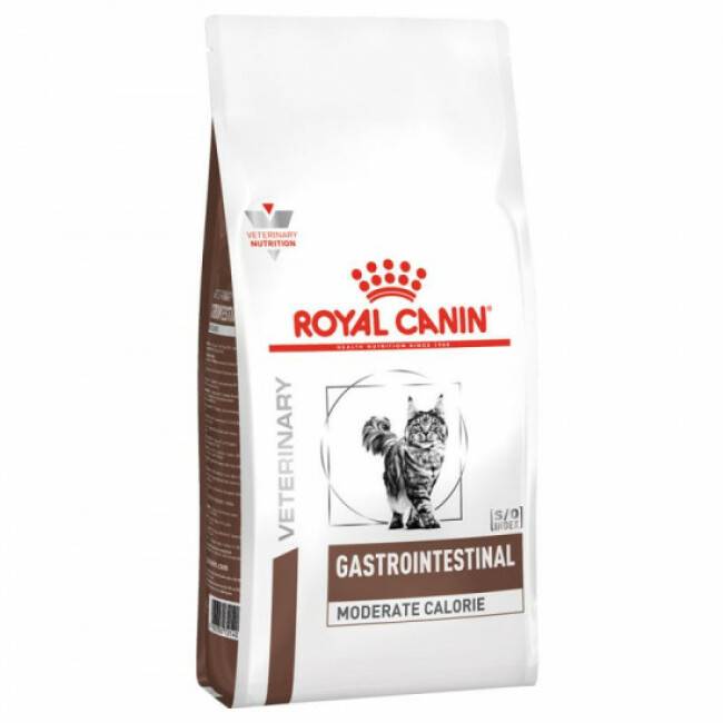 Royal Canin - Croquettes Royal Canin Veterinary Diet Gastro Intestinal Moderate Calorie pour chats - Sac 2 kg (DLUO 3 mois)