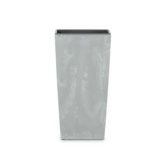 Grand pot de fleurs carré "Urbi Square" design béton gris 40x40x75cm - Image 1