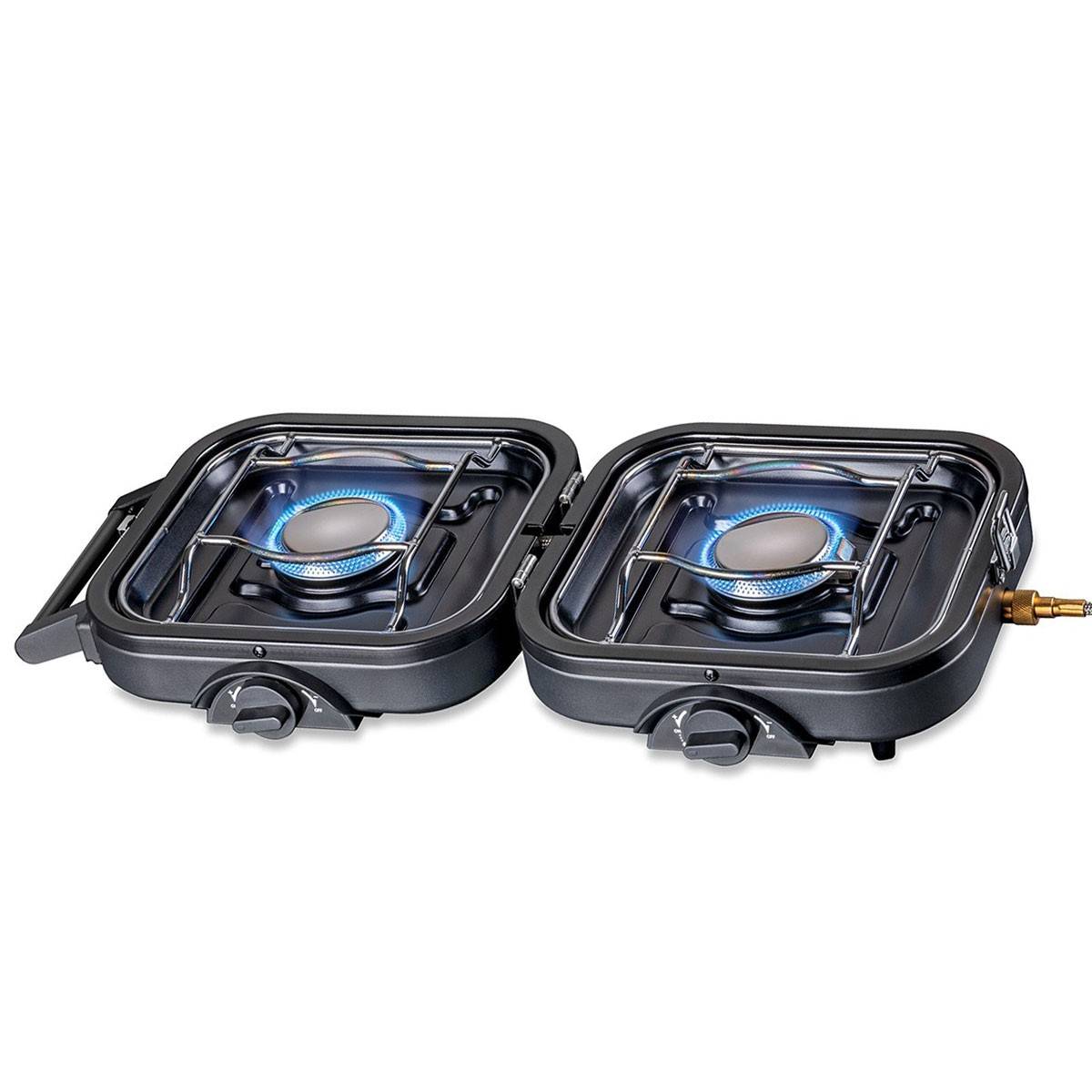 Réchaud gaz 2 feux 4600W pliable + 4 Cartouches de gaz KEMPER - Image 9
