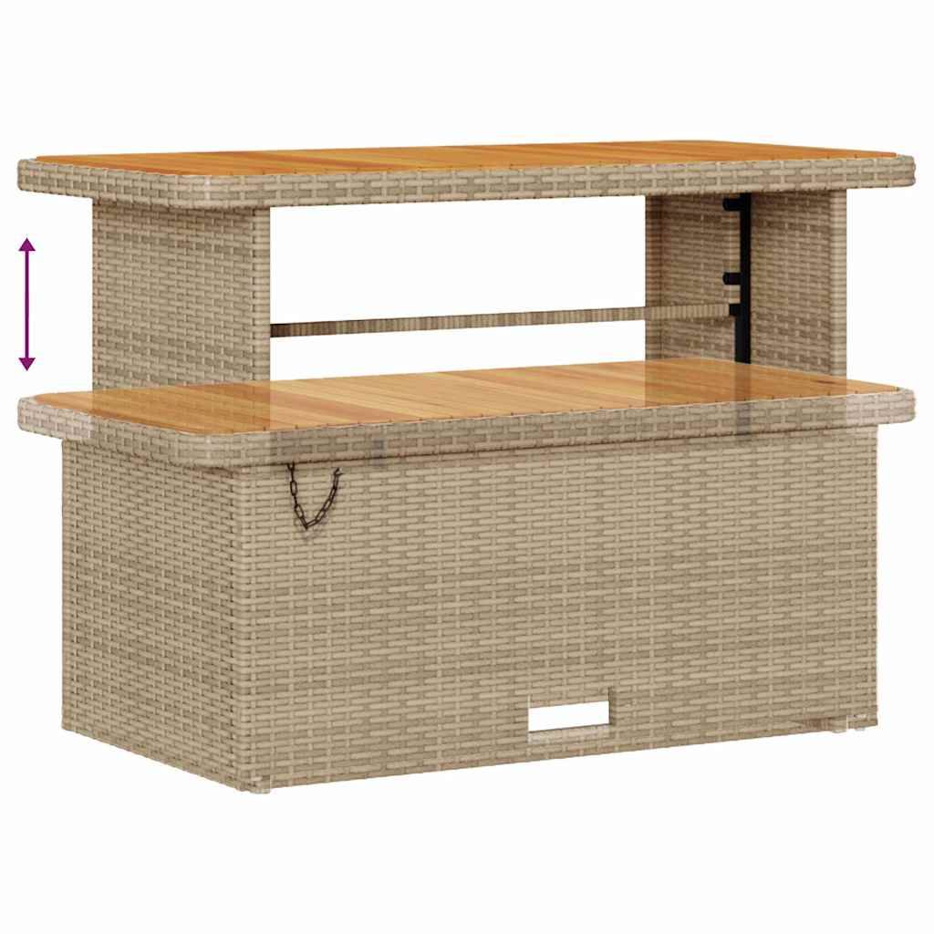 ComfortXL - Canapé Extérieur 13 pcs Résine Tressée Acacia Modulable Coffre Terrasse Beige – ComfortXL Outdoor Living - Image 6