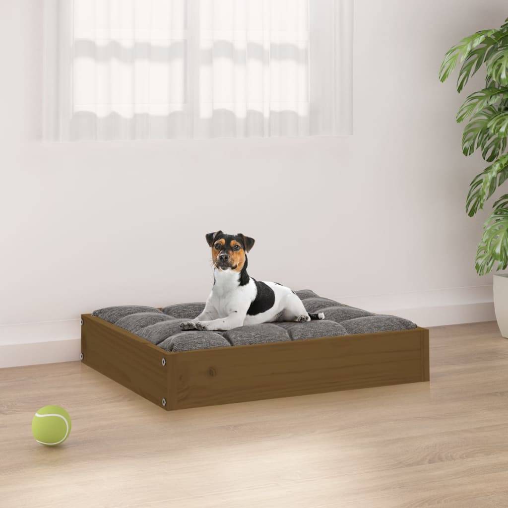 Vidaxl - Lit pour chien Marron miel 51,5x44x9 cm Bois de pin solide vidaXL 820849 - Image 1