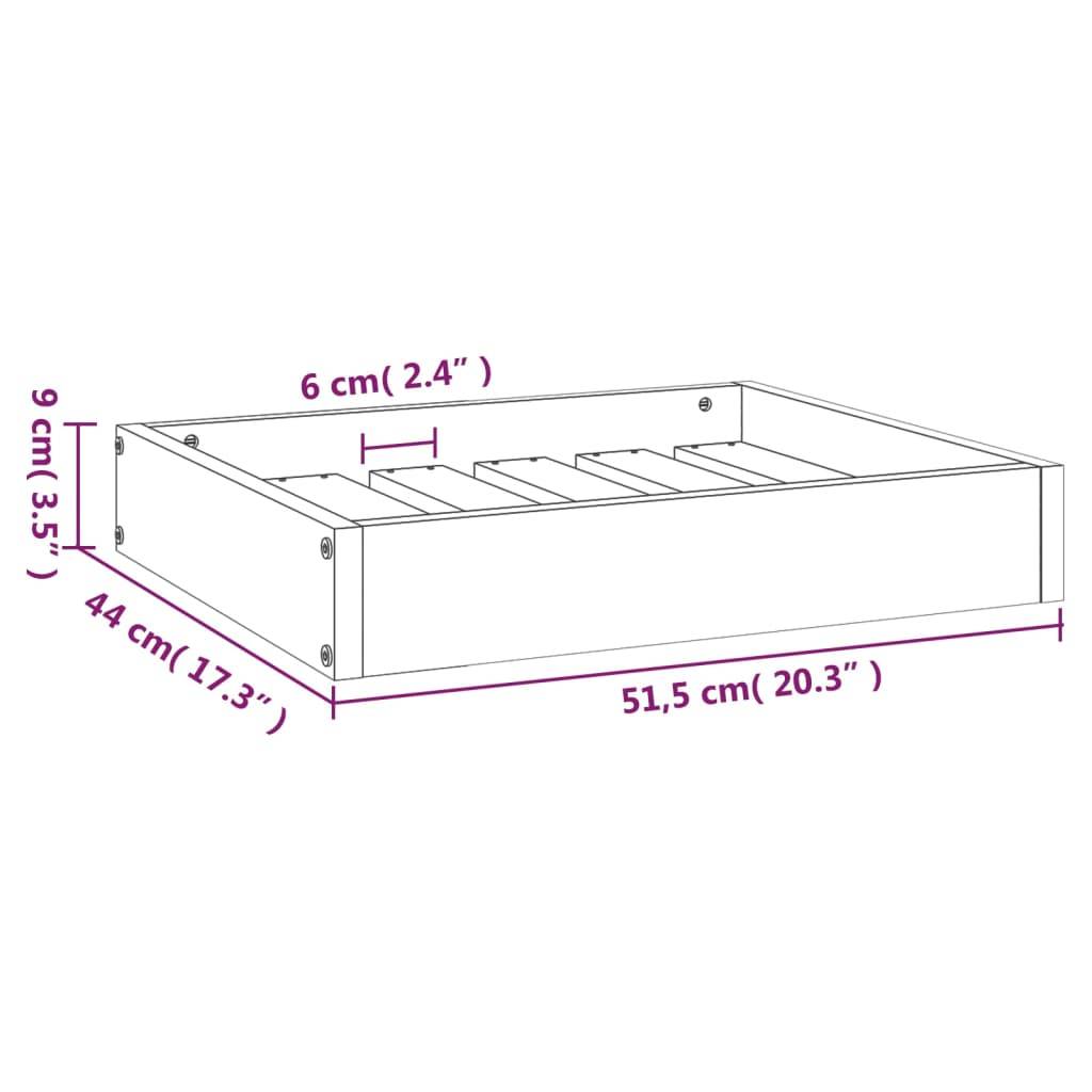 Vidaxl - Lit pour chien Marron miel 51,5x44x9 cm Bois de pin solide vidaXL 820849 - Image 3