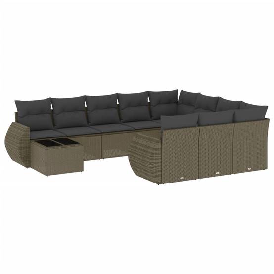 ComfortXL - Salon de Jardin Modulable Gris Clair 10 Places avec Coffre de Rangement en Résine Tressée pour Balcon et Terrasse – ComfortXL Outdoor Living - Image 2