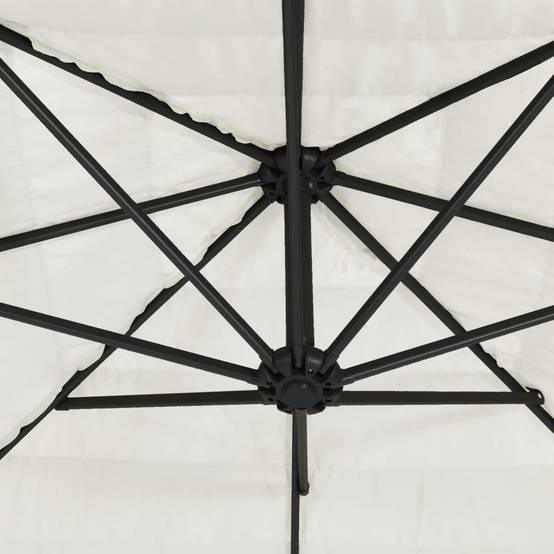 Parasol de jardin | Parasol d'extérieur avec mât en acier blanc 248x248x248 cm Maison Chic - Image 8