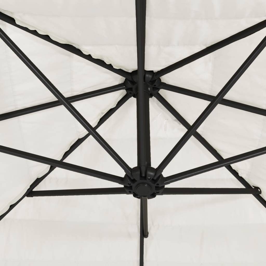 Parasol de jardin | Parasol d'extérieur avec mât en acier blanc 248x248x248 cm Maison Chic - Image 8