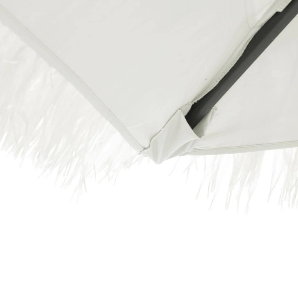 Parasol de jardin | Parasol d'extérieur avec mât en acier blanc 248x248x248 cm Maison Chic - Image 7