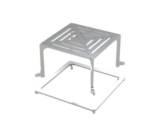 Grille Et Stop Food Pour Brasero Auvergnat / Mini Cevenol Carre 62 - GRILL CHIC - Image 1