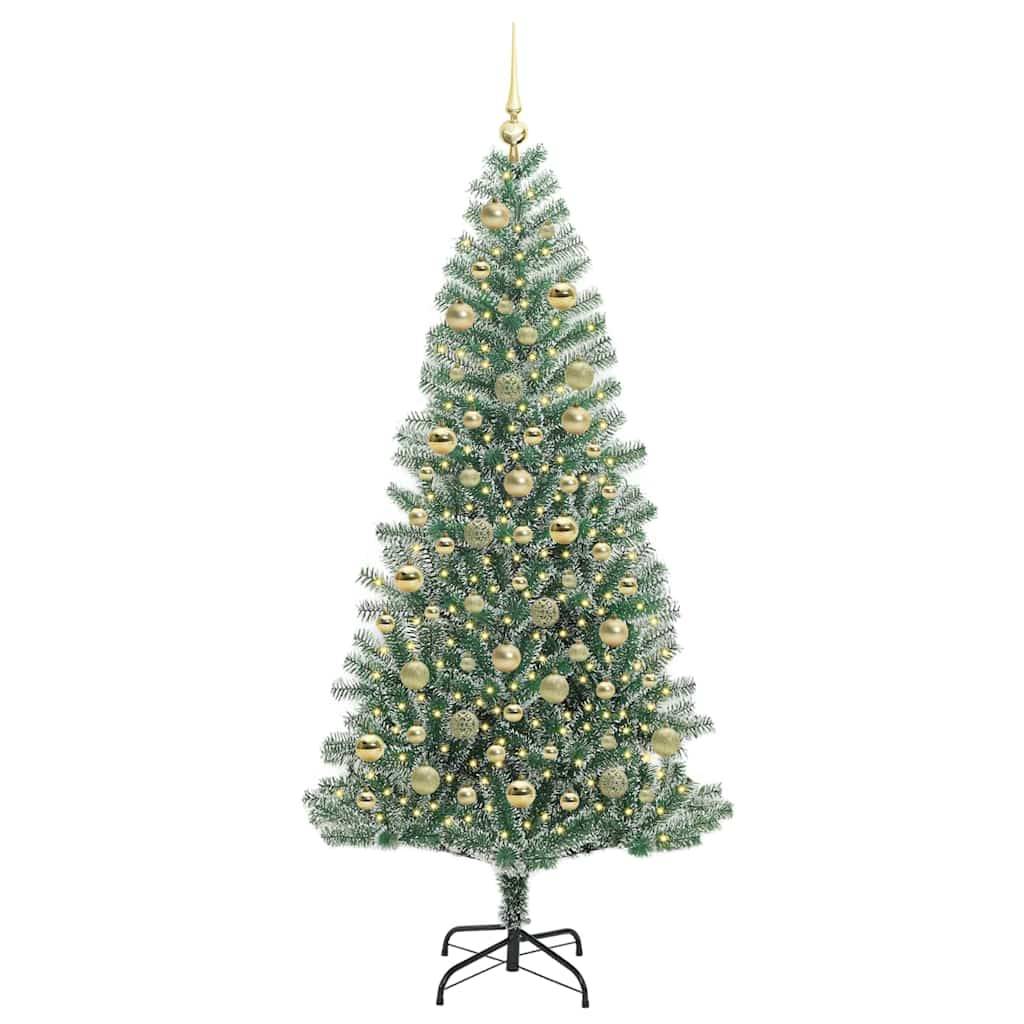 ComfortXL - Sapin de Noël Haut 210cm Enneigé, Pack Tout-en-Un avec Lumières et Boules – ComfortXL Outdoor Living - Image 3