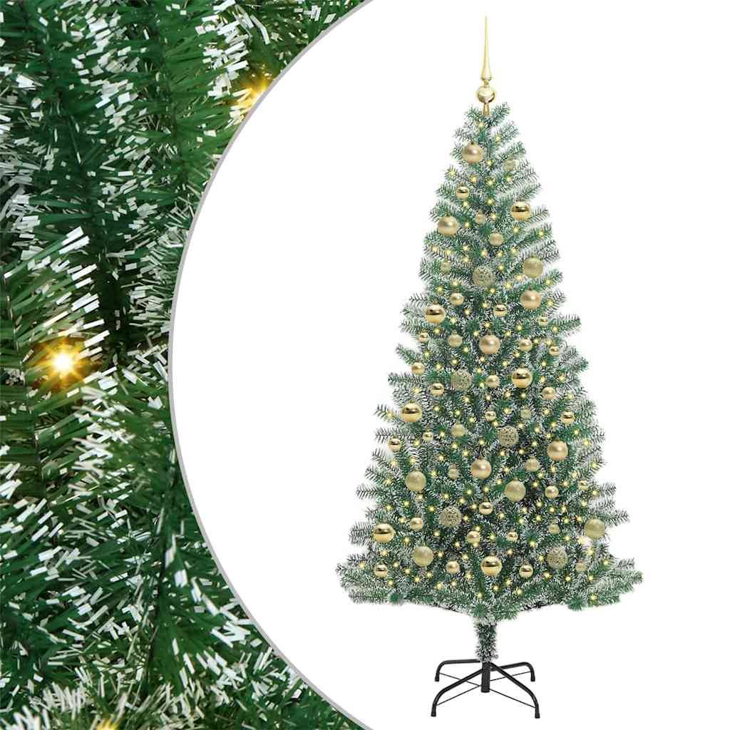 ComfortXL - Sapin de Noël Haut 210cm Enneigé, Pack Tout-en-Un avec Lumières et Boules – ComfortXL Outdoor Living - Image 2