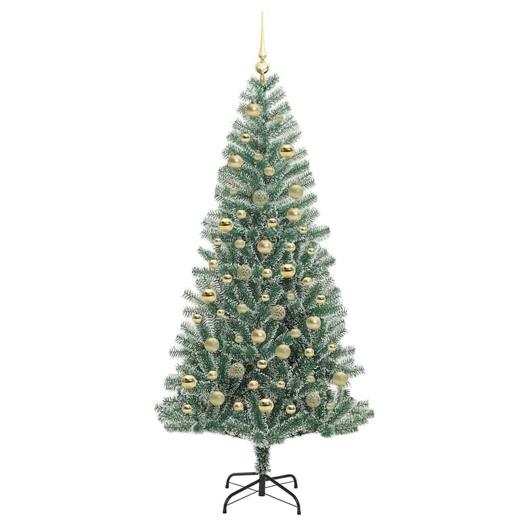 ComfortXL - Sapin de Noël Haut 210cm Enneigé, Pack Tout-en-Un avec Lumières et Boules – ComfortXL Outdoor Living - Image 4