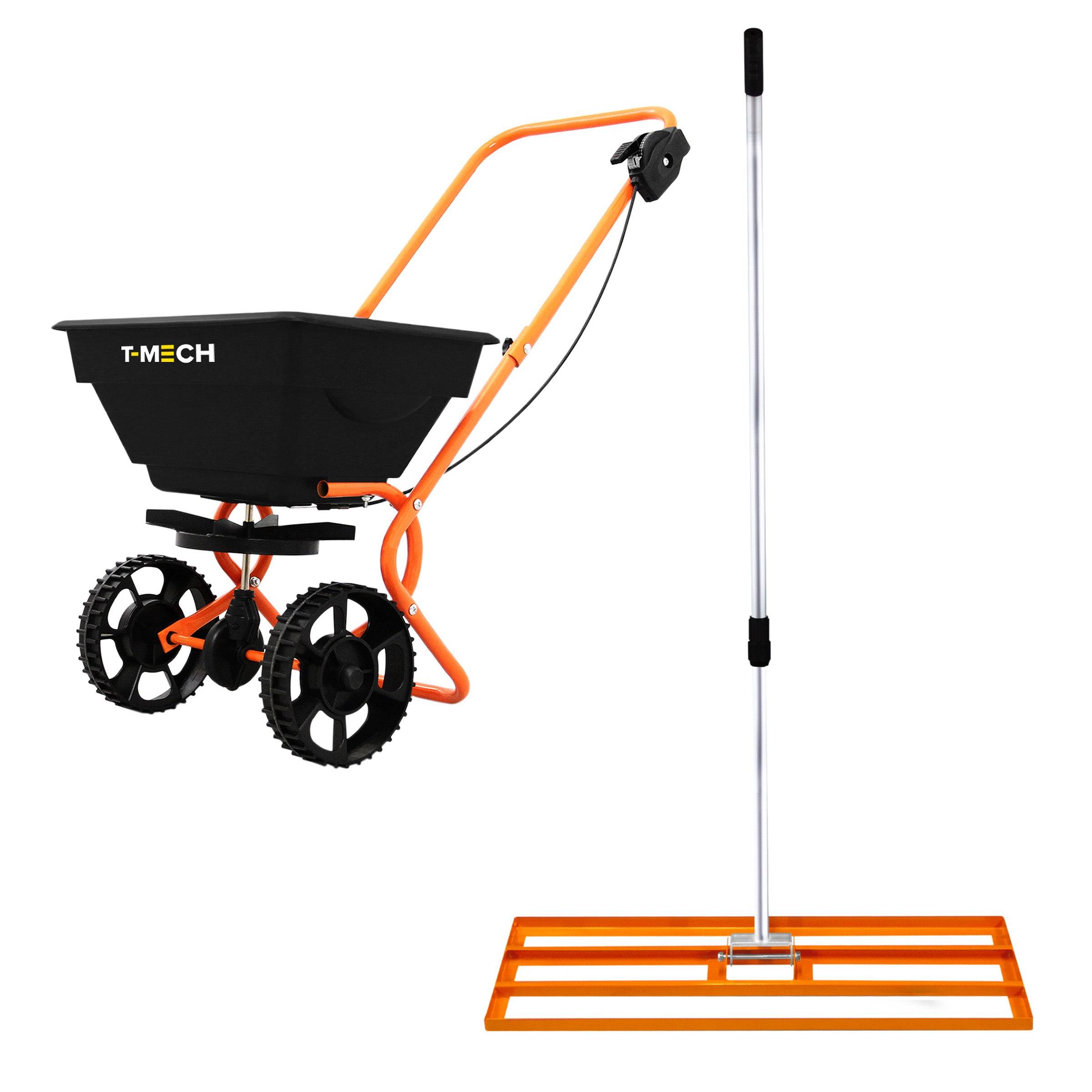 Épandeur Rotatif & Niveleur de Pelouse 100 cm (Orange) - Image 1