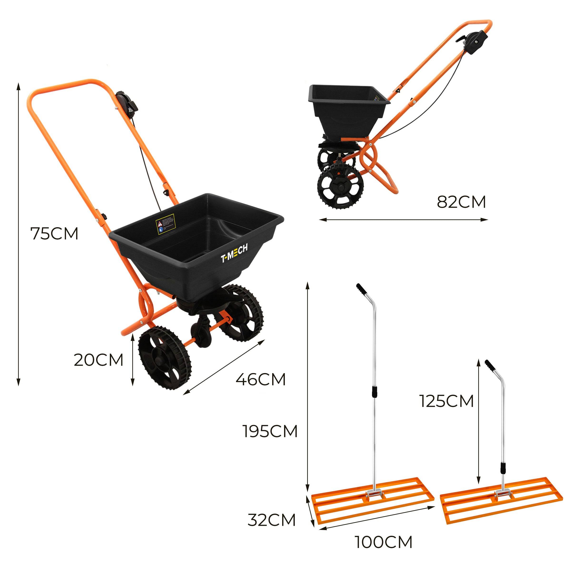 Épandeur Rotatif & Niveleur de Pelouse 100 cm (Orange) - Image 5