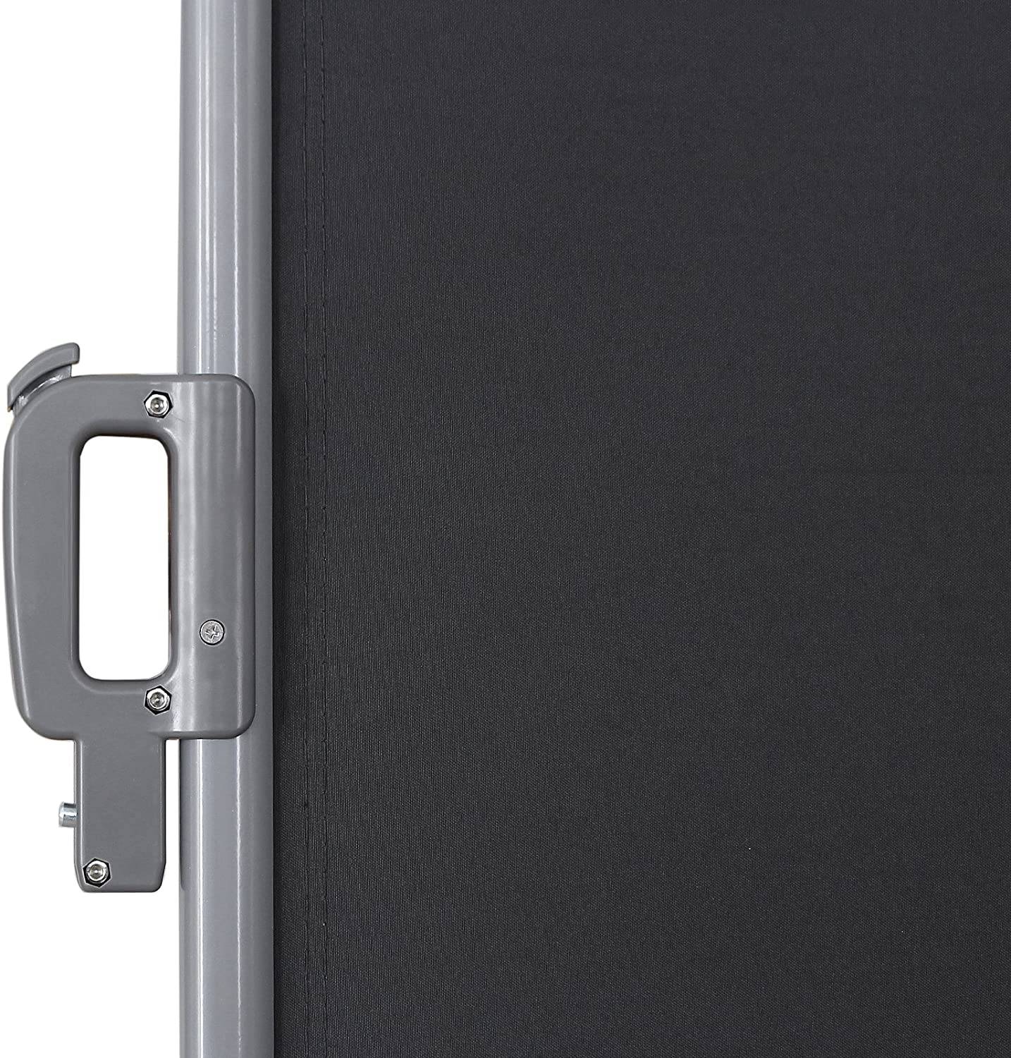 Helloshop26 - Store latéral pour balcon terrasse brise vue pare soleil gris foncé 160 x 350 cm gris foncé - Image 4