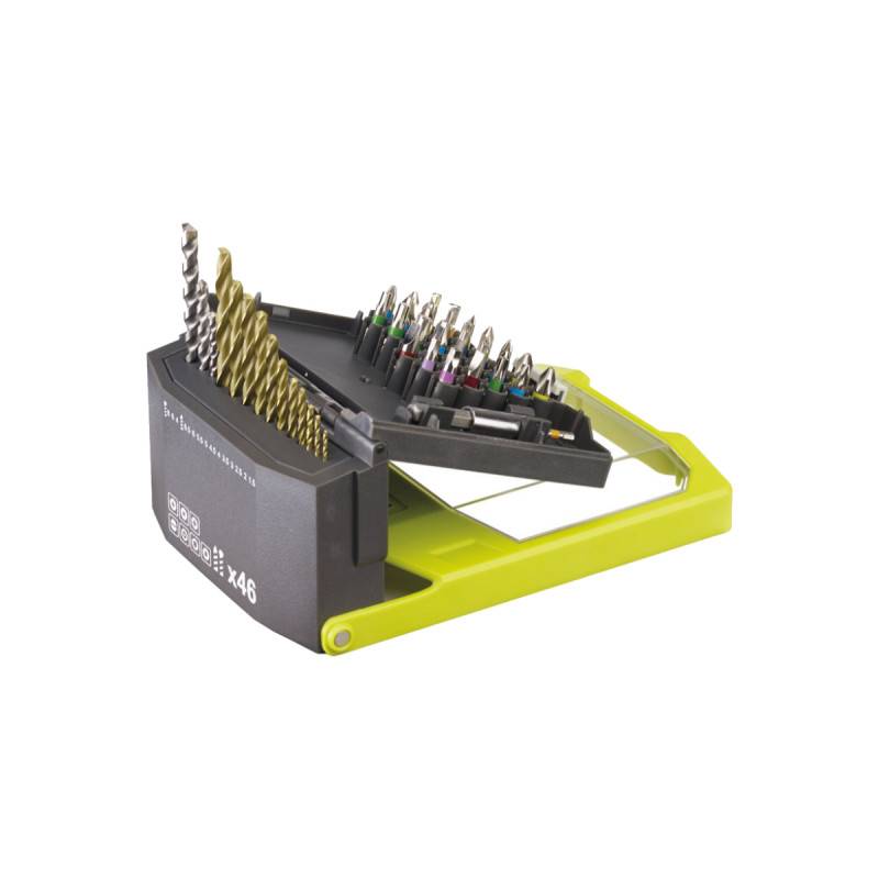 Ryobi - Pack RYOBI - Perceuse à percussion R18PD3-0 - 18V One+ sans batterie ni chargeur - Coffret 46 accessoires mixtes RAK46MIX - Image 6