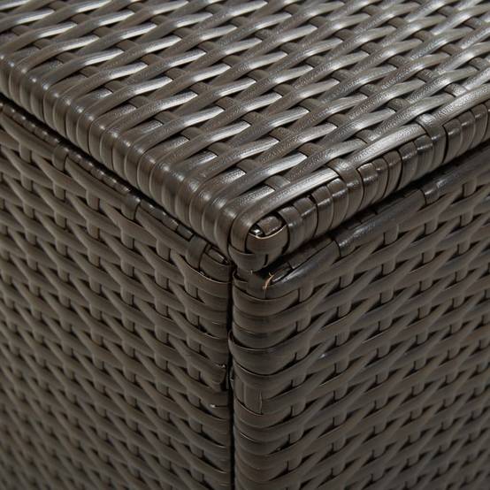 Coffre de rangement - Boîte de rangement extérieure - Coffre de jardin résine tressée 100x50x50 cm marron - Image 7