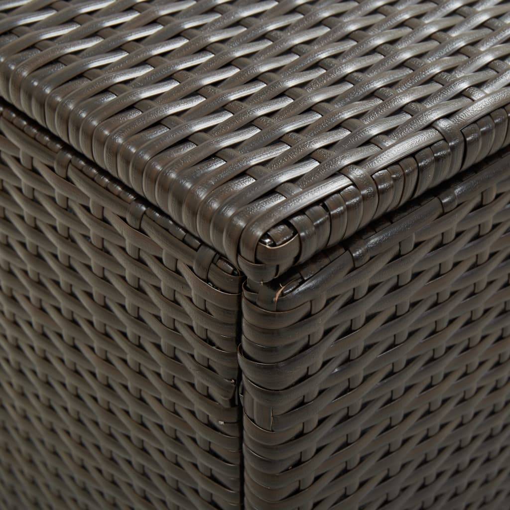 Coffre de rangement - Boîte de rangement extérieure - Coffre de jardin résine tressée 100x50x50 cm marron - Image 7