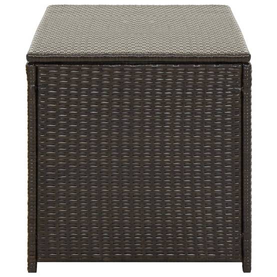 Coffre de rangement - Boîte de rangement extérieure - Coffre de jardin résine tressée 100x50x50 cm marron - Image 3