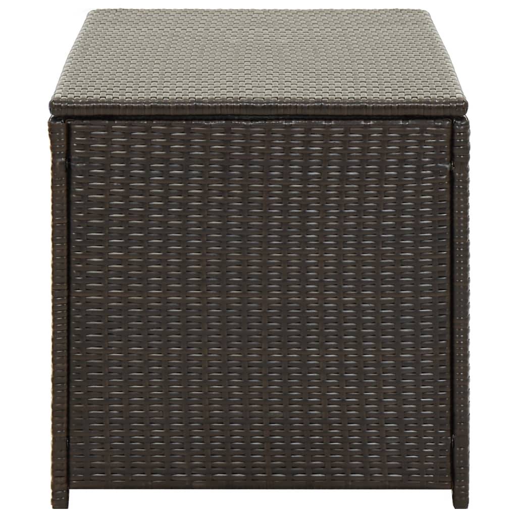 Coffre de rangement - Boîte de rangement extérieure - Coffre de jardin résine tressée 100x50x50 cm marron - Image 3
