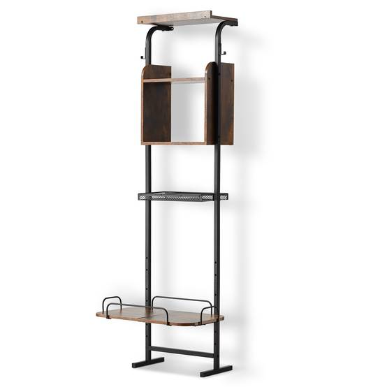 VEVOR Support gamelle surélevée réglable 50x19.8x145 cm, étagère rangement jouets, nourriture chiens. - Image 9