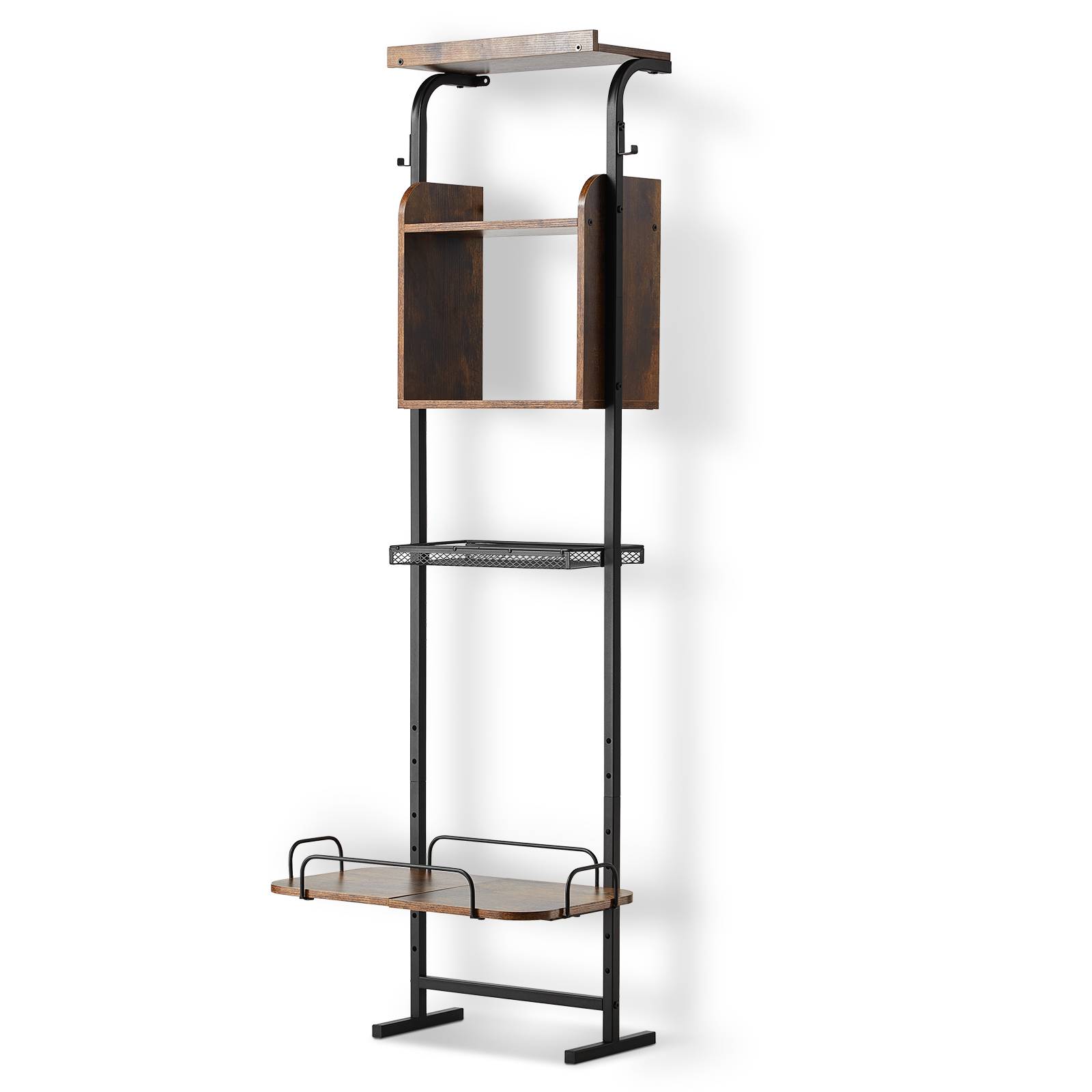 VEVOR Support gamelle surélevée réglable 50x19.8x145 cm, étagère rangement jouets, nourriture chiens. - Image 9
