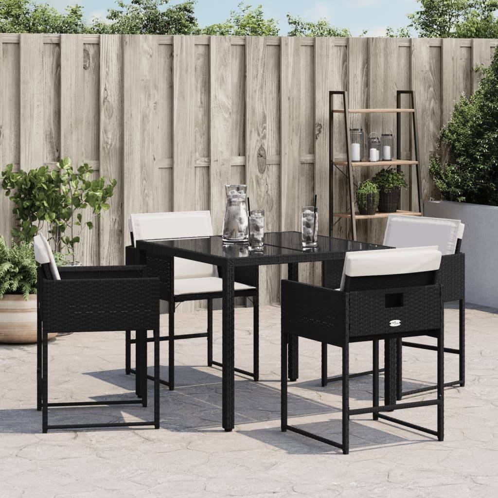 Chaise bois composite 4 places rotin noir  50,5 x 54 x 79 cm  - Prolenta premium  p397.6 - Image 3