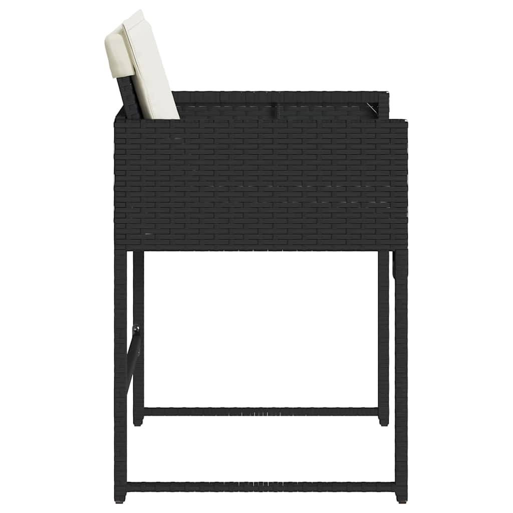 Chaise bois composite 4 places rotin noir  50,5 x 54 x 79 cm  - Prolenta premium  p397.6 - Image 6