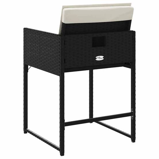 Chaise bois composite 4 places rotin noir 50,5 x 54 x 79 cm - Prolenta premium p397.6 - Image 7