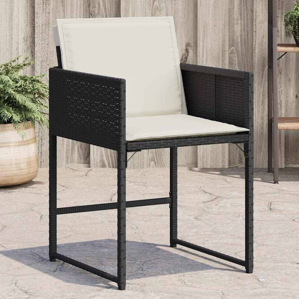 Chaise bois composite 4 places rotin noir  50,5 x 54 x 79 cm  - Prolenta premium  p397.6 - Image 2