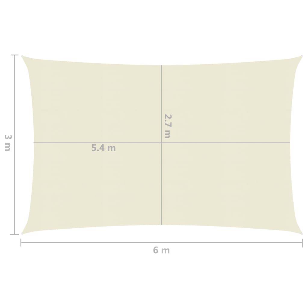 Helloshop26 - Voile toile d'ombrage parasol 160 g/m² 3 x 6 m PEHD crème - Image 6