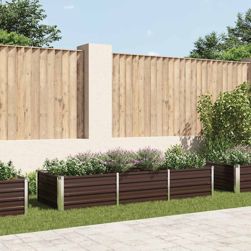 Prolenta Premium - Jardinière acier marron 240 x 80 x 45 cm - Prolenta premium p330.1 - Image 2