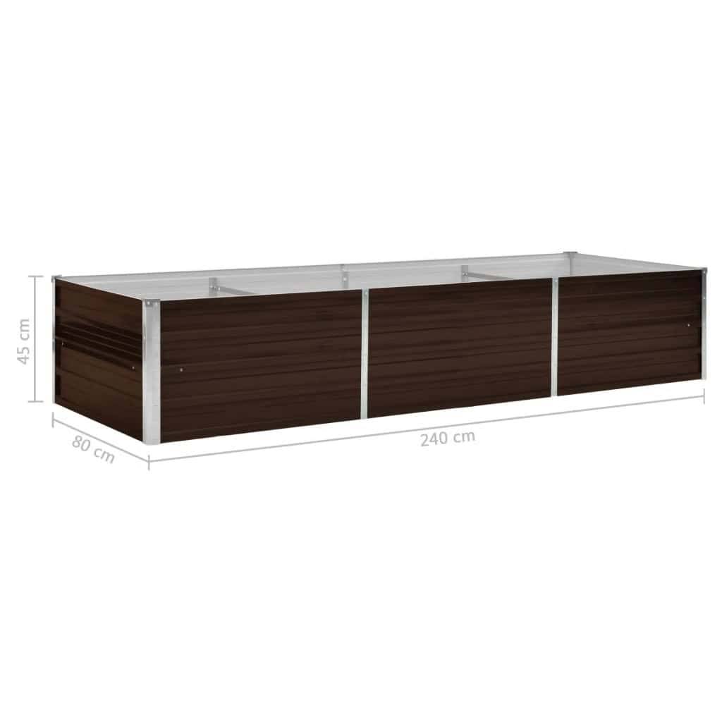 Prolenta Premium - Jardinière acier marron  240 x 80 x 45 cm  - Prolenta premium p330.1 - Image 8
