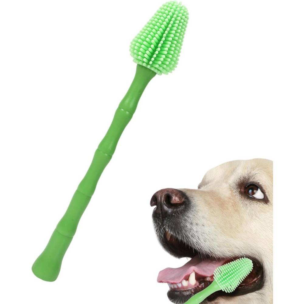 IntiMeg - Brosse à dents verte pour chien - IntiMeg