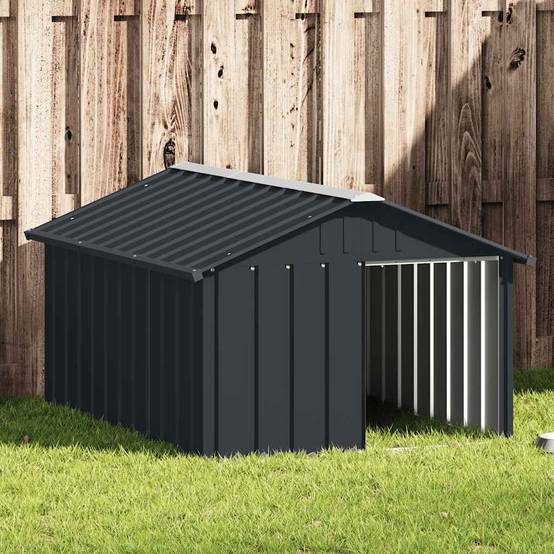 Vidaxl - Niche pour chien Anthracite 116,5x153x81,5 cm Acier galvanisé vidaXL 171541 - Image 1