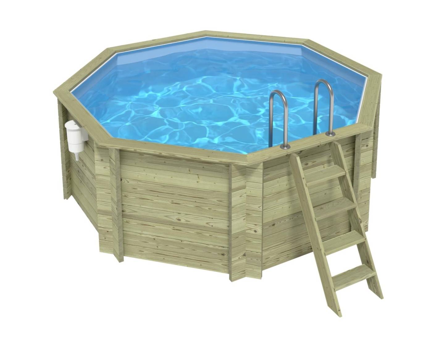 Altanka - Piscine hors sol en bois CORAL 3.25 x 3.25 - H.1.18 m, bleu pâle, autoportante - sans dalle - BAS7301OSP - ALTANKA - Image 1