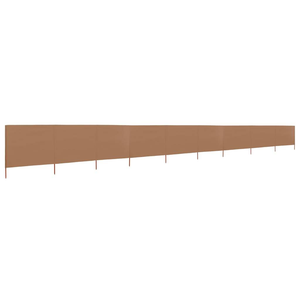 Helloshop26 - Brises-vue paravent 9 panneaux tissu 1200 x 80 cm taupe - Image 2