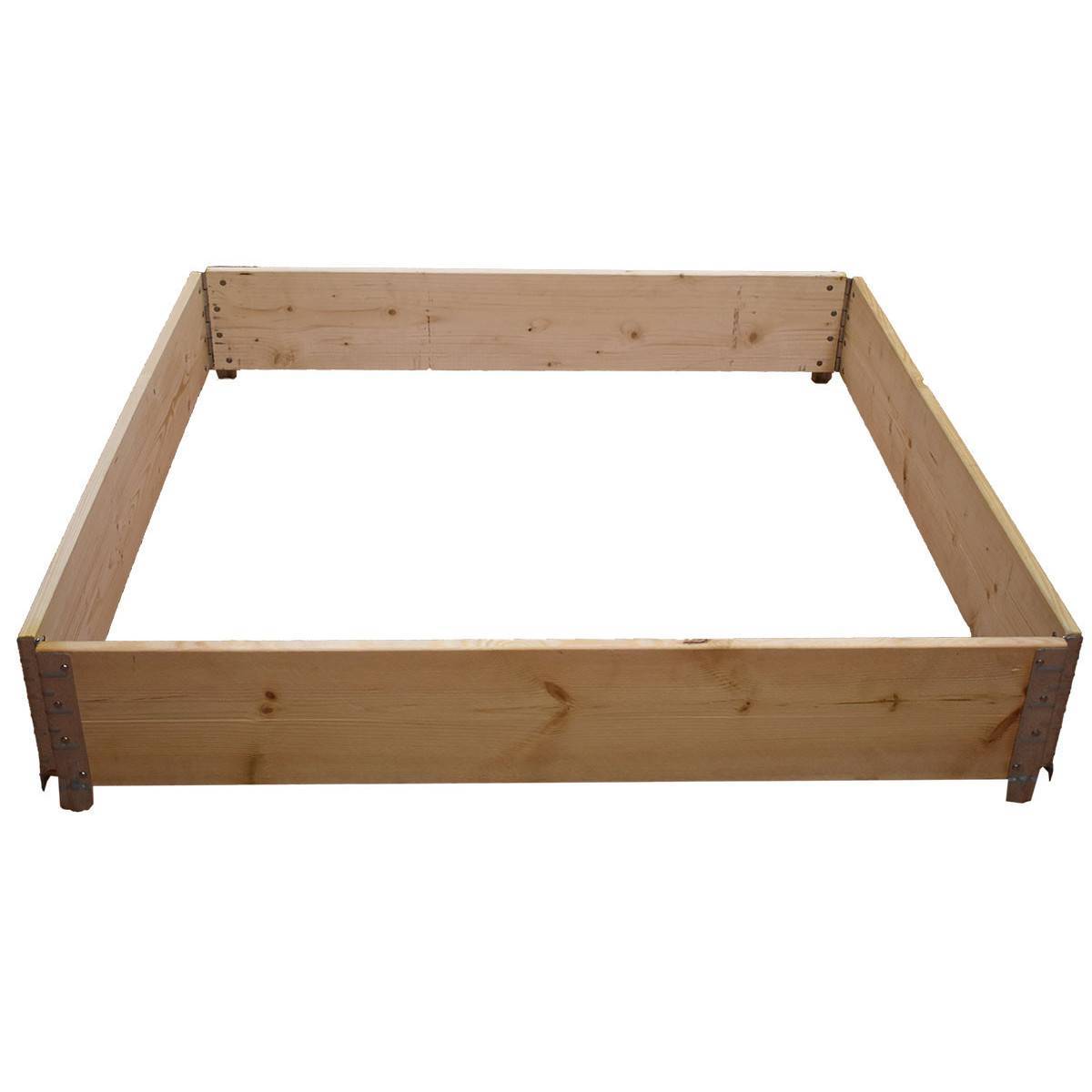Carré potager en bois naturel 1200 x 1200mm - Image 1