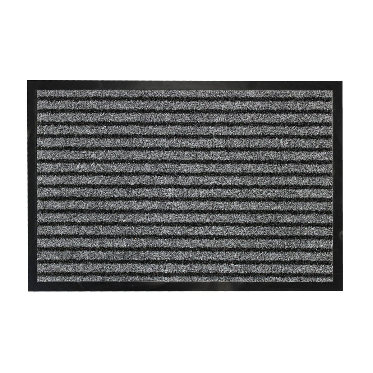 Tapis d'Entrée Anti-Poussière "Toscan" 40x60cm Noir & Gris - Image 1