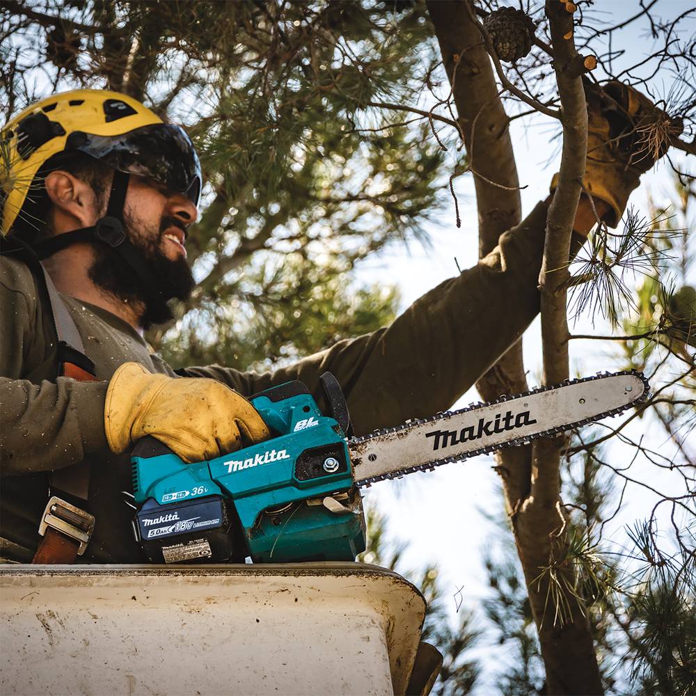 Makita - Tronçonneuse LXT® 36V (2x18V) - MAKITA - avec 2 batteries 18V 5.0Ah - chargeur double - DUC356T001 - Image 8