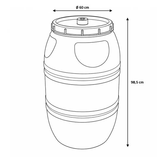 Bidon grande capacité 220 litres agrainoir GAUN - Image 6