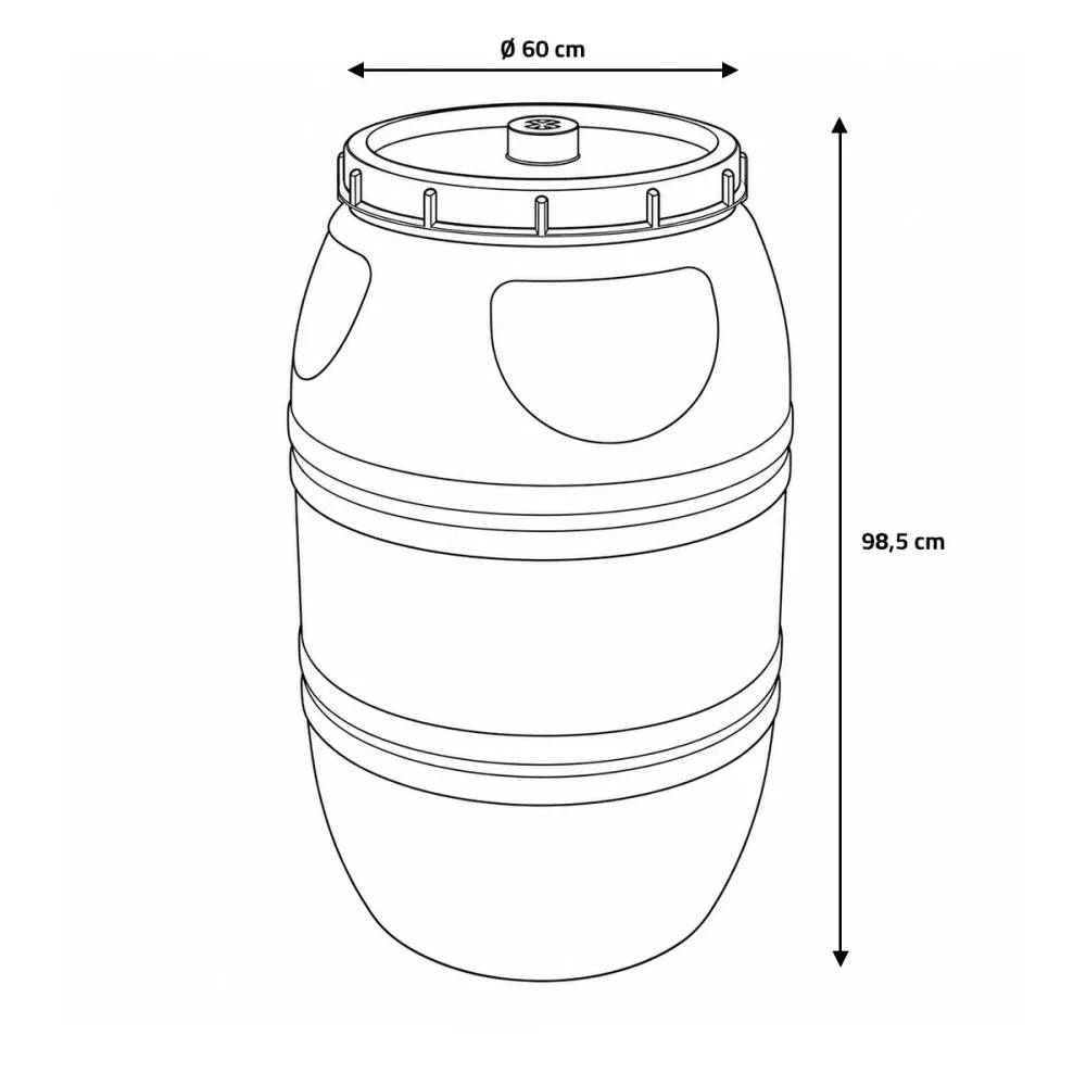 Bidon grande capacité 220 litres agrainoir GAUN - Image 6
