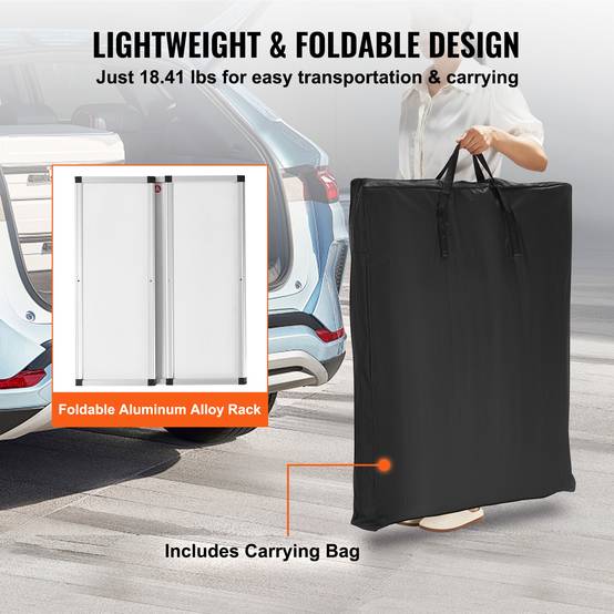 VEVOR Comptoir de stand portable 785x380x1815 mm avec support et sac de transport pour exposition commerciale. - Image 6