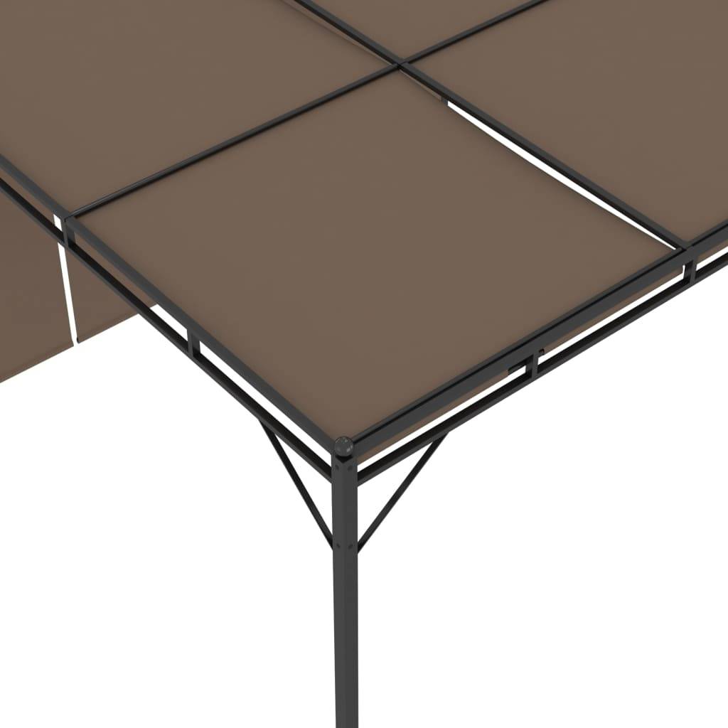 Belvédère de Jardin avec Rideau Abri de Terrasse Réglable 3x3m Taupe - ComfortXL Outdoor Living - Image 8