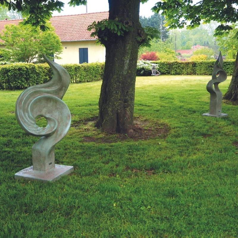 Jardinex - Statue de jardin en pierre "Valentino" (148cm) - Gris vert 148 cm - Jardinex - Image 4