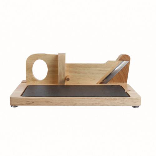 Livoo - Guillotine à saucisson en bois avec plateau ardoise - Image 5