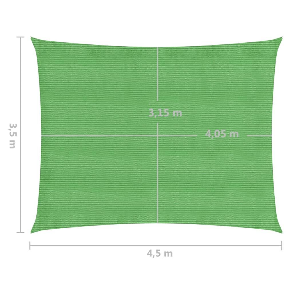 Helloshop26 - Voile toile d'ombrage parasol 160 g/m² PEHD 3,5 x 4,5 m vert clair - Image 5